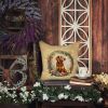 Chesapeake Bay Retriever and Flowers Throw Pillow Machine Washable, Indoor Outdoor Decorative Pillow for Couch, Bed or Patio, 14Hx14W
