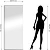 Dolonm 64x21 Inch Full Length Mirror, Aluminum Alloy Frame Floor Mirror, Large Mirror Free-Standing Hanging or Leaning, Full Body Mirror for Living Ro