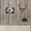 NEW Flying Witch Spooky Halloween Wall or Door Hanging Prints Aluminum Metal Sign Kitchen Wall Bar Bathroom Plaque Home Decor, 8HX12W, Multicolor
