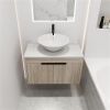 30''Modern Design Float Bathroom Vanity With Ceramic Basin Set,Wall Mounted White Oak Vanity With Soft Close Door,KD-Packing,KD-Packing,2 Pieces Parce