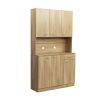 70.87" Tall Wardrobe& Kitchen Cabinet, with 6-Doors, 1-Open Shelves and 1-Drawer for bedroom,Rustic Oak