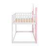 Castle Bunk Bed with Ladder - Pink