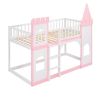 Castle Bunk Bed with Ladder - Pink