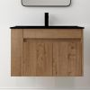 30 Inch Bathroom Vanity With Black Ceramic Basin and Adjust Open Shelf(KD-PACKING)
