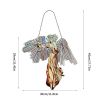 Acrylic Angel Statue Ornament Stained Glass Art Window Hanging Angel Pendant Home Decoration For Courtyard Garden