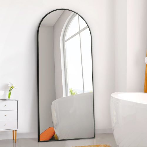 Dolonm 65x22 Inch Arch Full Length Mirror, Modern Design Standing Floor Mirror, Full Body Mirror for Living Room, Bedroom, Bathroom, Cloakroom, Hallwa