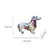 Colorful Dachshund Statue Colorful Dachshund Dog Figurine Graffiti Dachshund Dog Sculpture Animal Statue Art Figurine For Living