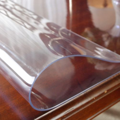 1.5mm Thick Clear Table Cover Protector, Clear Table Protector for Dining Room Table, Plastic Table Cover